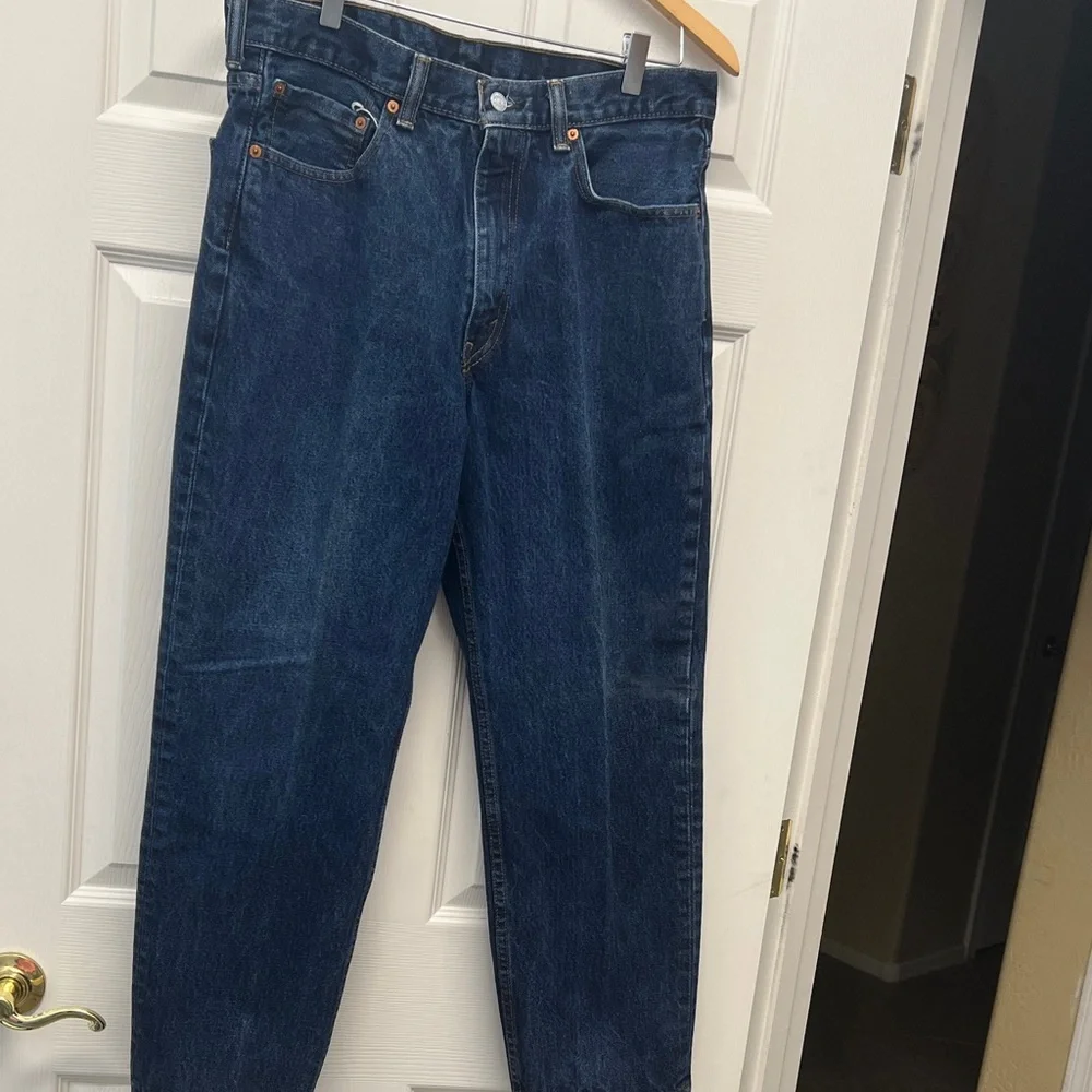 Levi's 550 Relaxed Fit Dark Blue Jeans size 34 x 29